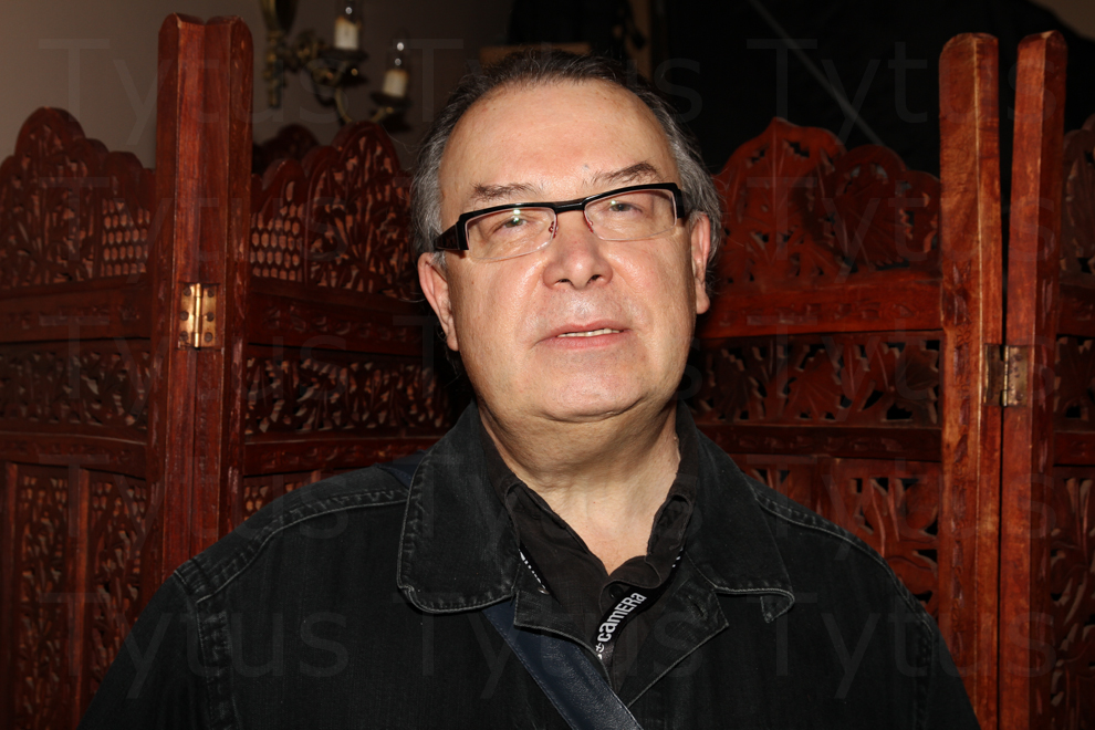 Lech Majewski in front of the screen