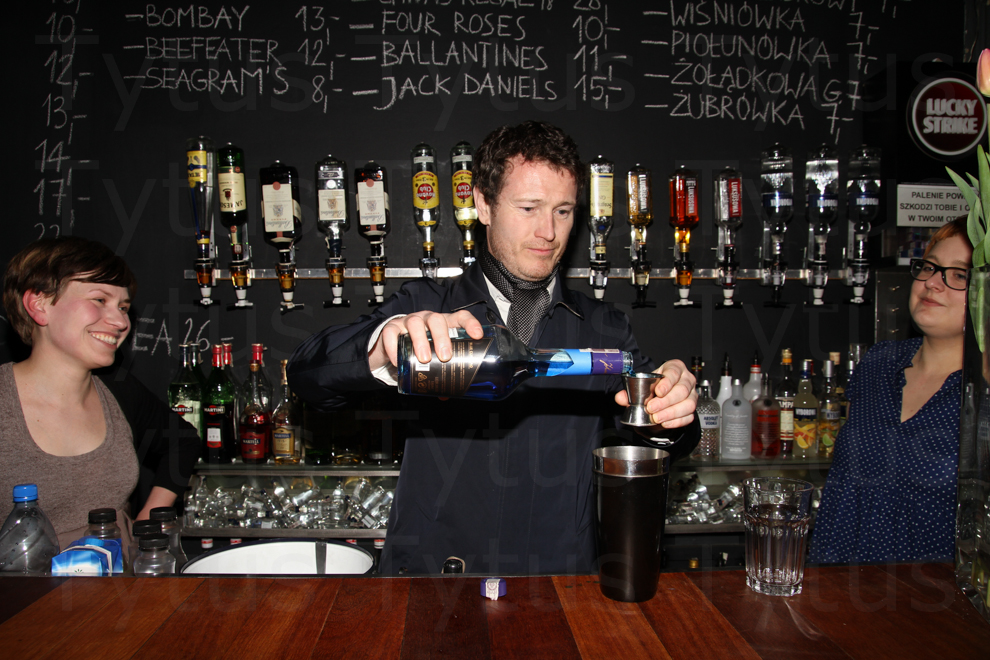 Nick Moran as a bartender