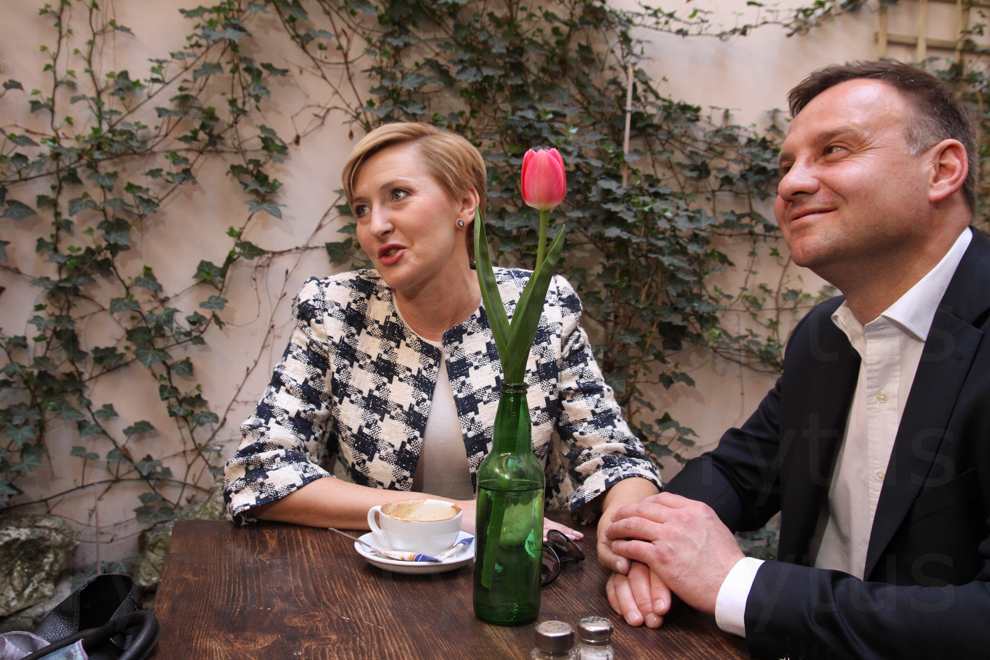 Andrzej Duda (the new President of Poland) and his wife Agata Kornhauser-Duda